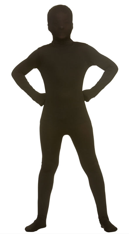 Kids Black Skinz Halloween Fancy Dress Skinsuit