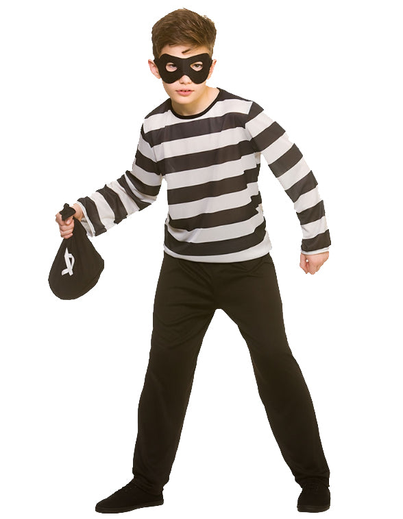 Kids Prisoner Sneaky Robber Fancy Dress Costume