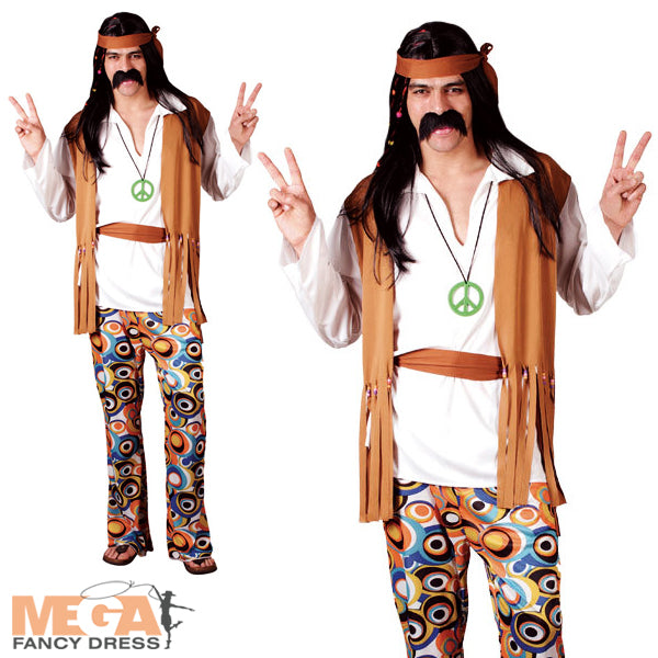 Men's Woodstock Hippie 60s 70s Costume