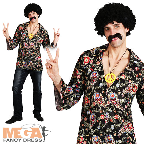 Men's Hippie Retro Fancy Dress Hippy Costume
