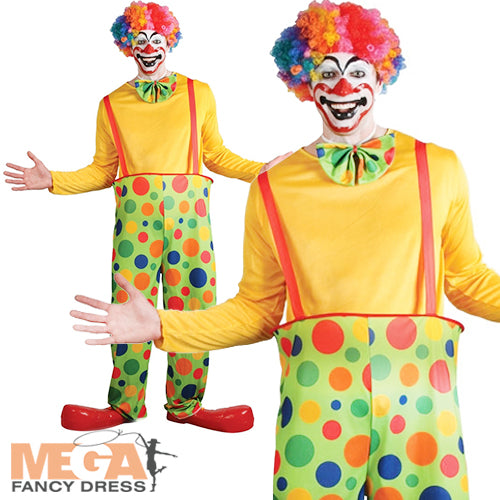 Men's Colourful Clown Carnival Circus Costume