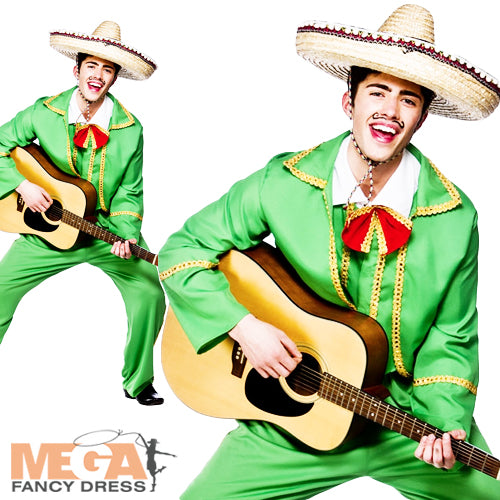 Mens Mexican Tortilla Mariachi Singer Costume