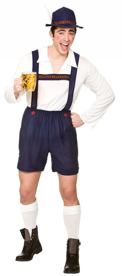 Mens Bavarian Beer Guy Oktoberfest German Lederhosen Costume