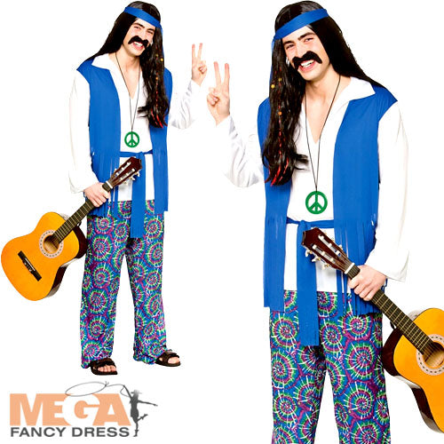 Men's Groovy Hippie 60s 70s Costume
