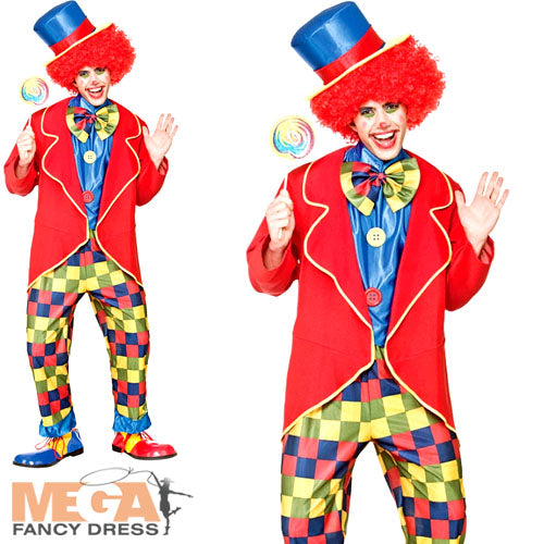 Men's Circus Clown Carnival Novelty Party Costume