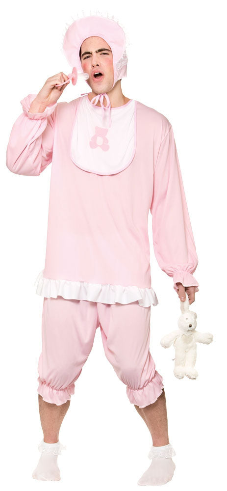 Adults Pink Cry Baby Fun Novelty Fancy Dress Costume