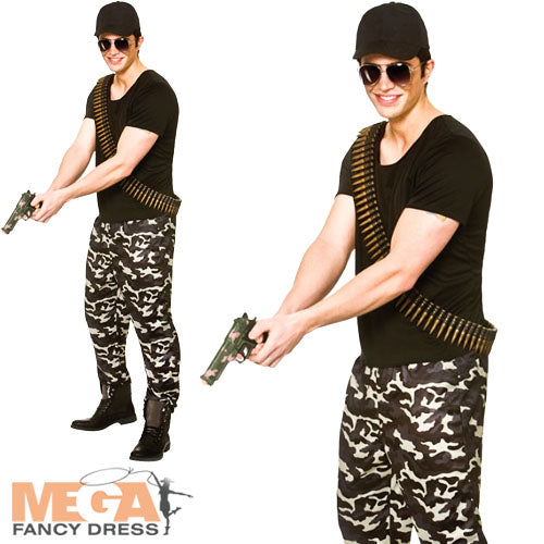 Men's Special Forces Camo Military Army Uniform Costume