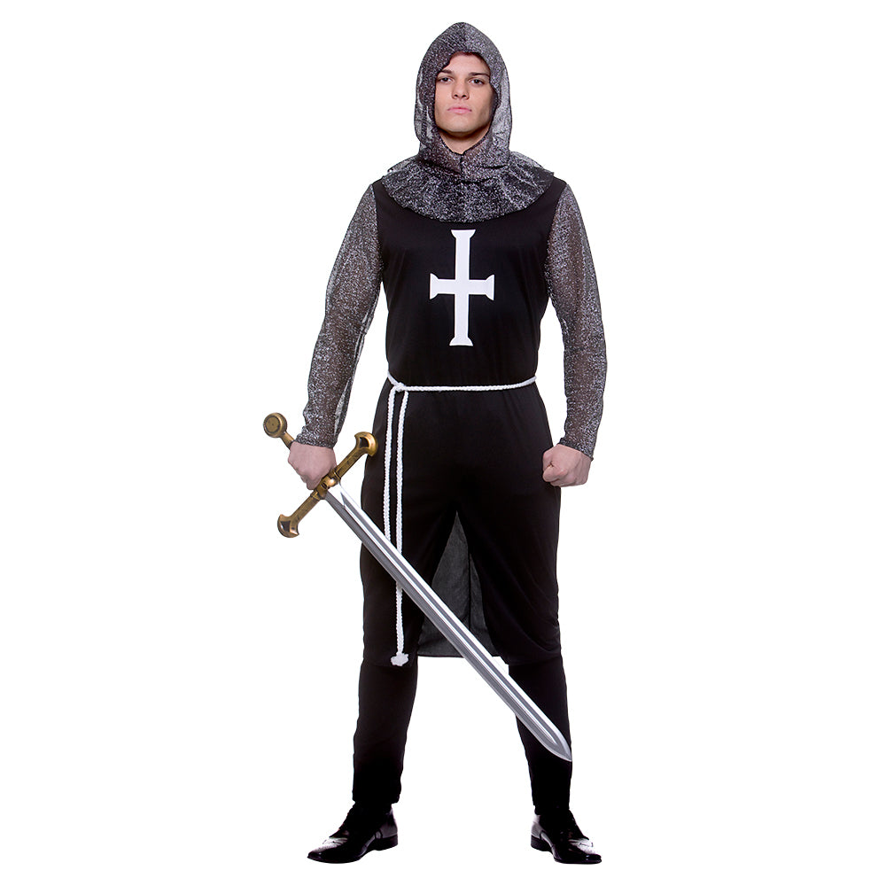 Men's Medieval Black Knight Historical Costume