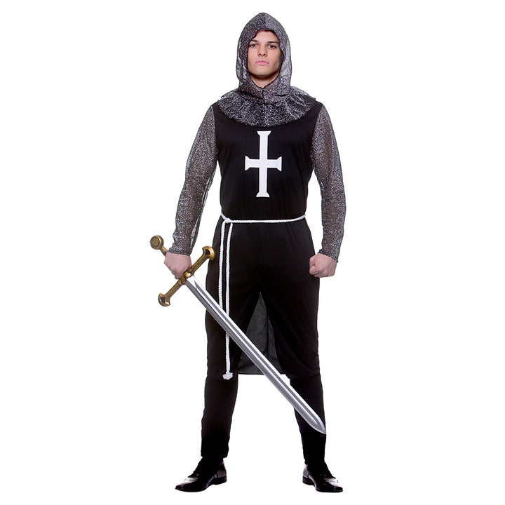 Men's Medieval Black Knight Historical Costume