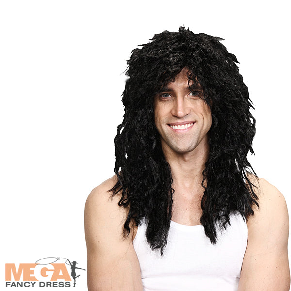 Rock Star Black Wig