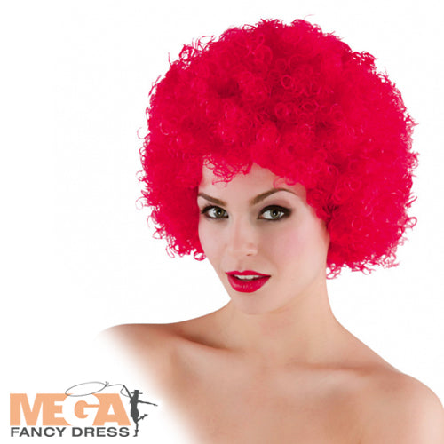 Red Funky Afro Wig Playful Hair Accessory