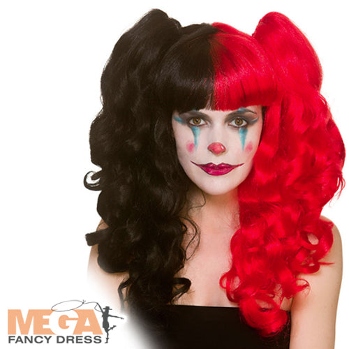 Harlequin Bunches Wig Colorful Clown Accessory