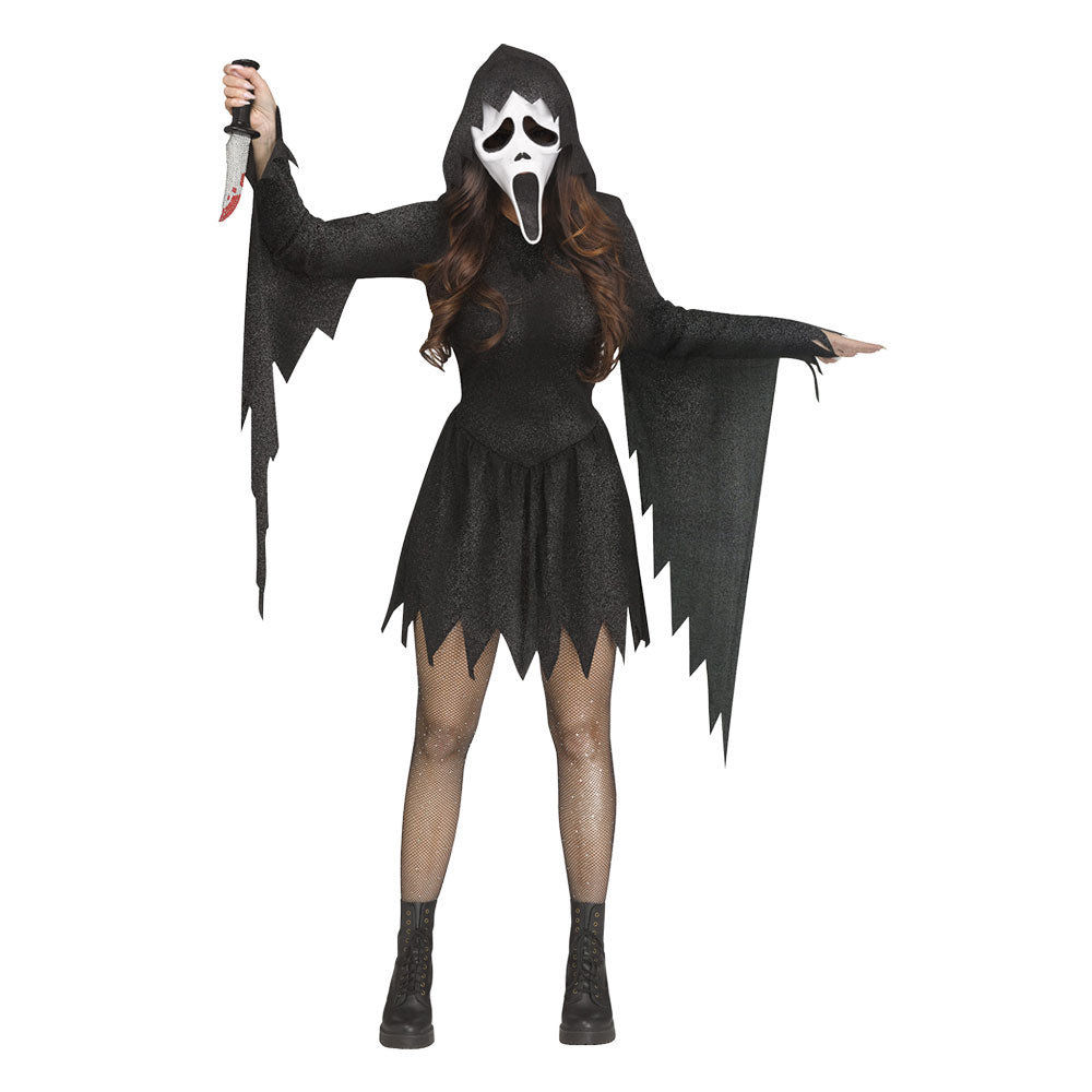 Officially Licensed Women's Scream GhostFace Glamour Halloween Fancy Dress Costume