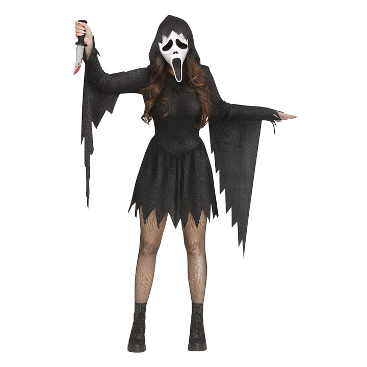 Officially Licensed Women's Scream GhostFace Glamour Halloween Fancy Dress Costume