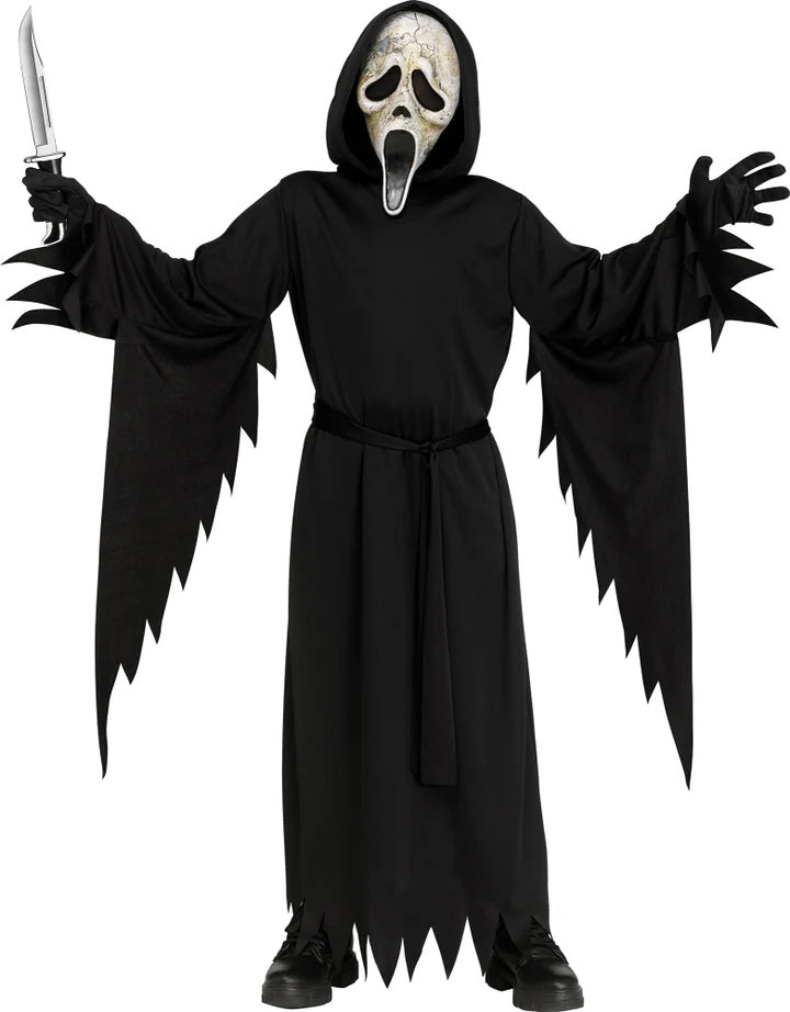 Officially Licensed Kids Aged Scream GhostFace Halloween Fancy Dress Costume