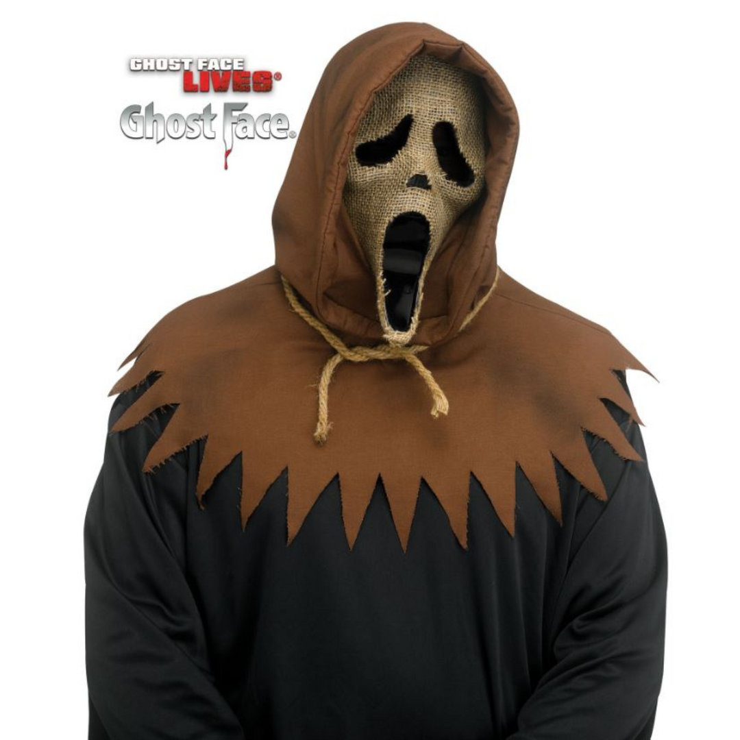 Licensed Ghost Face Scream Scarecrow Face Mask Halloween Accessory