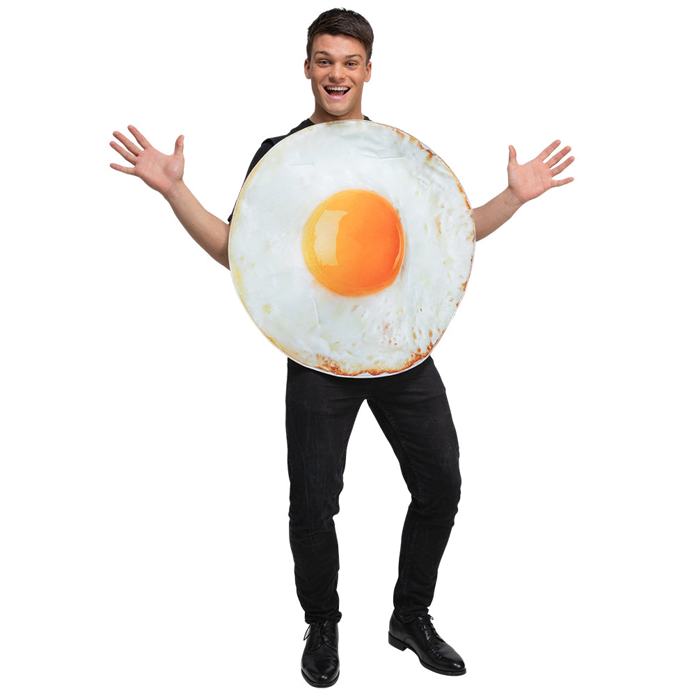 Buy Adults Funny Fried Egg Food Drink Fancy Dress Costume | XS Stock