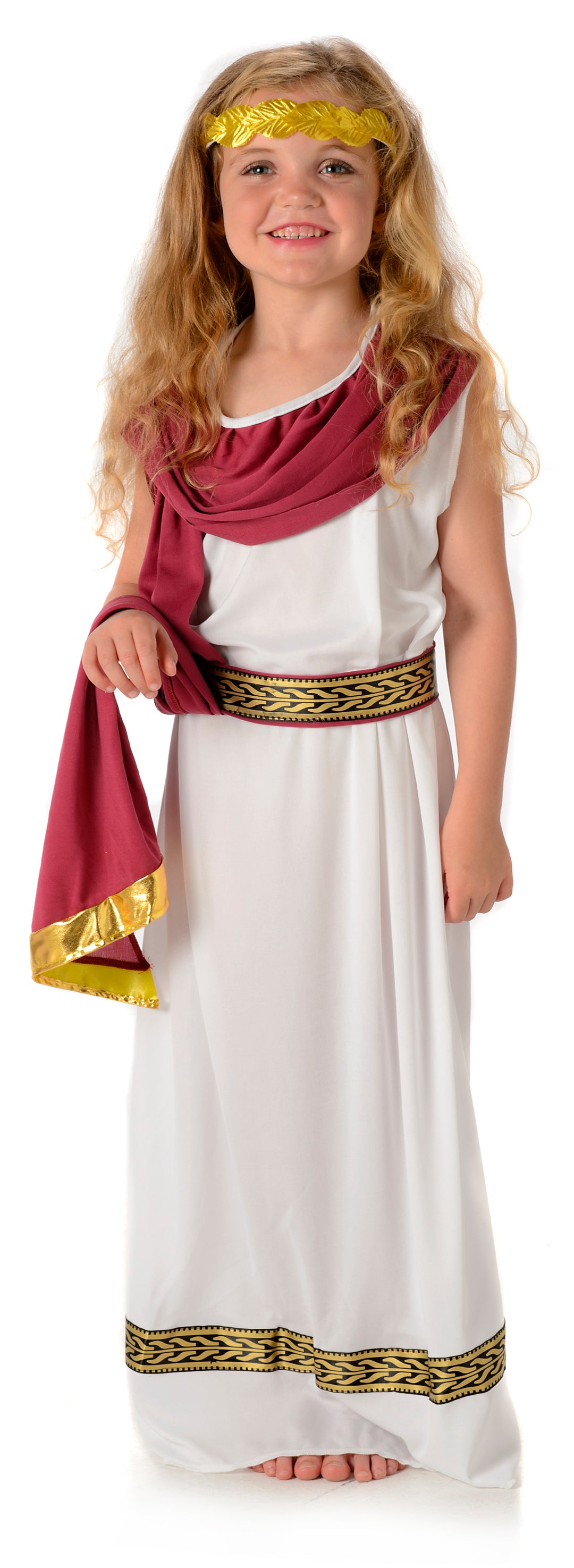 Girls Imperial Roman Empress Fancy Dress Kids Costume