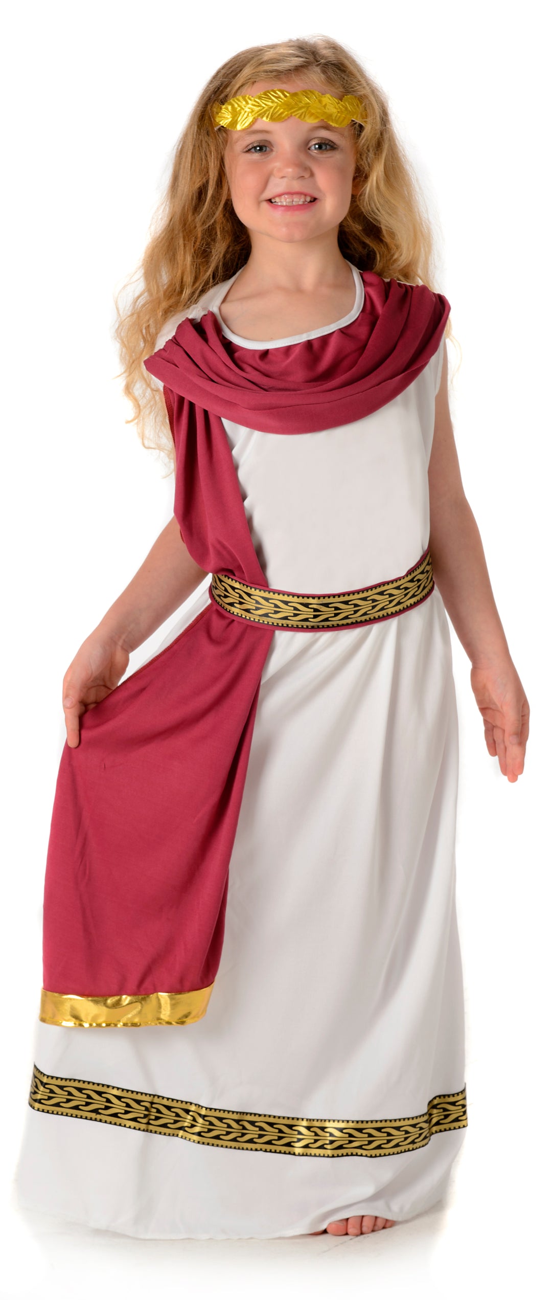 Girls Imperial Roman Empress Fancy Dress Kids Costume
