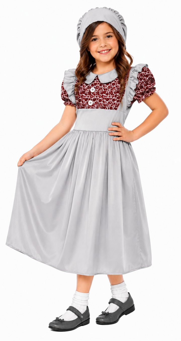 Victorian Schoolgril Girls Fancy Dress Costume