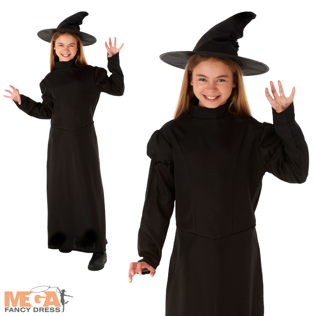 Girls Wicked Witch Halloween Fancy Dress Costume