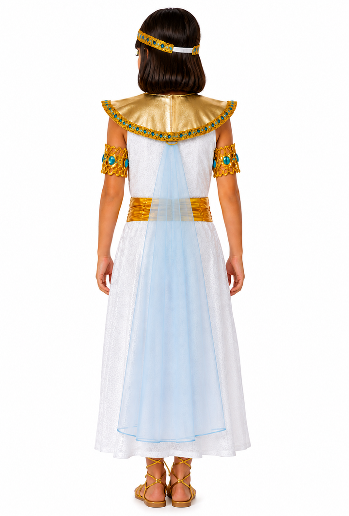Girls Egyptian Queen Kids Historical Fancy Dress Costume