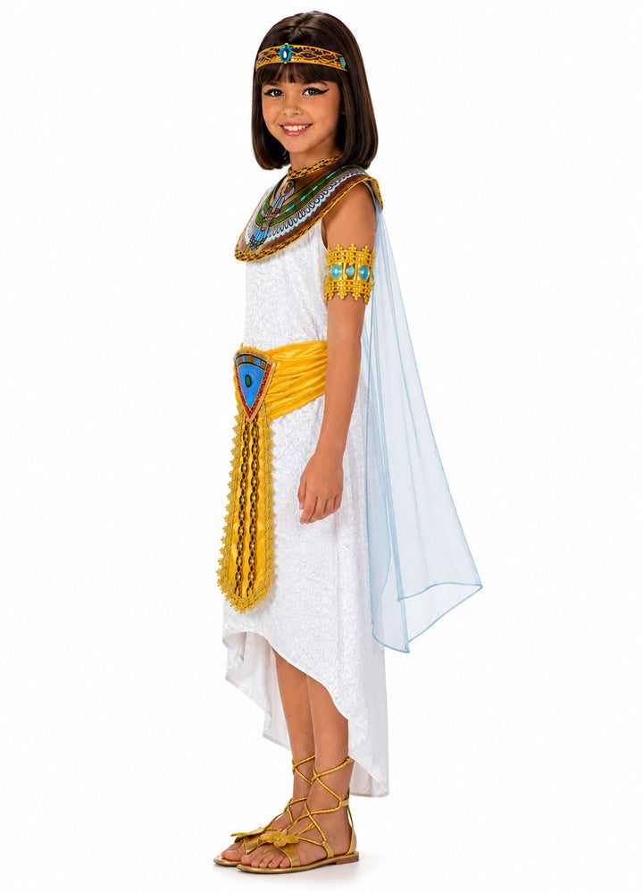 Girls Egyptian Queen Kids Historical Fancy Dress Costume