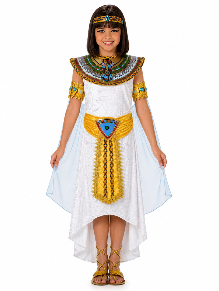 Girls Egyptian Queen Kids Historical Fancy Dress Costume