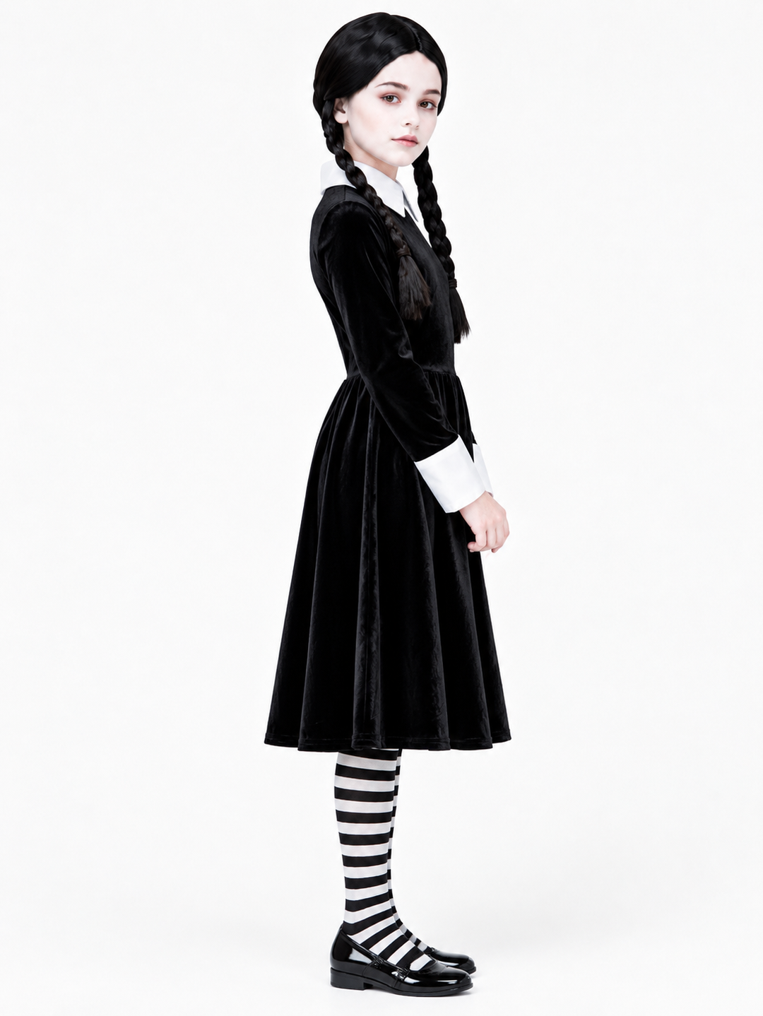 Girls Gothic Schoolgirl Fancy Dress Costume
