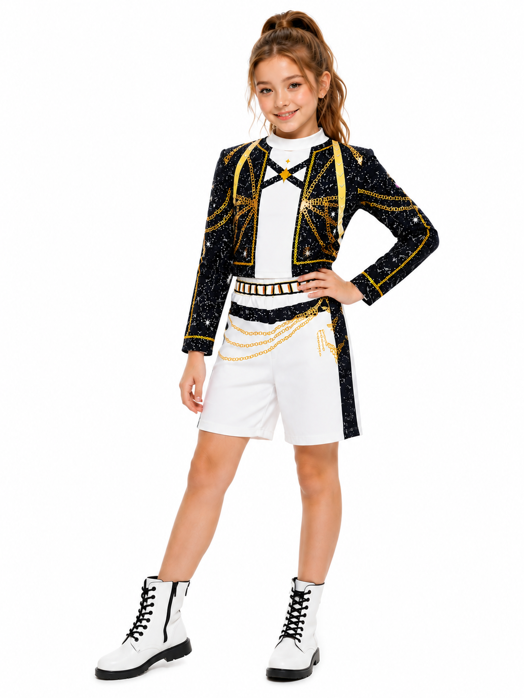 Girls K-Pop Inspired Demon Hunter Costume