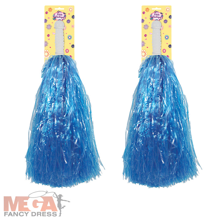 2 x Blue Pom Poms