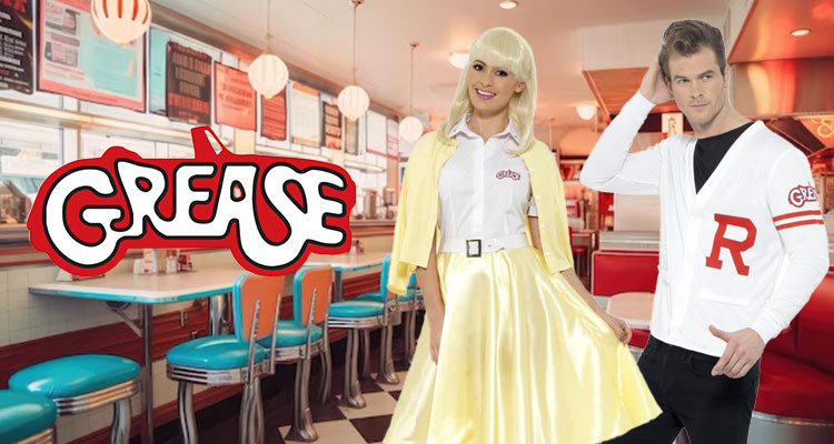 Grease Costumes Officially Licensed Mega Fancy Dress Mega