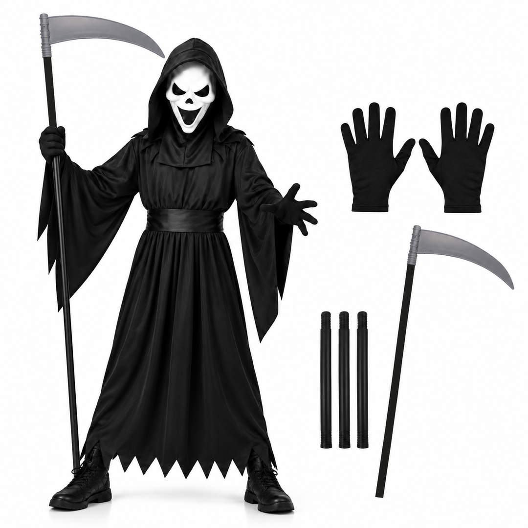 Boys Howling Reaper Halloween Fancy Dress Costume