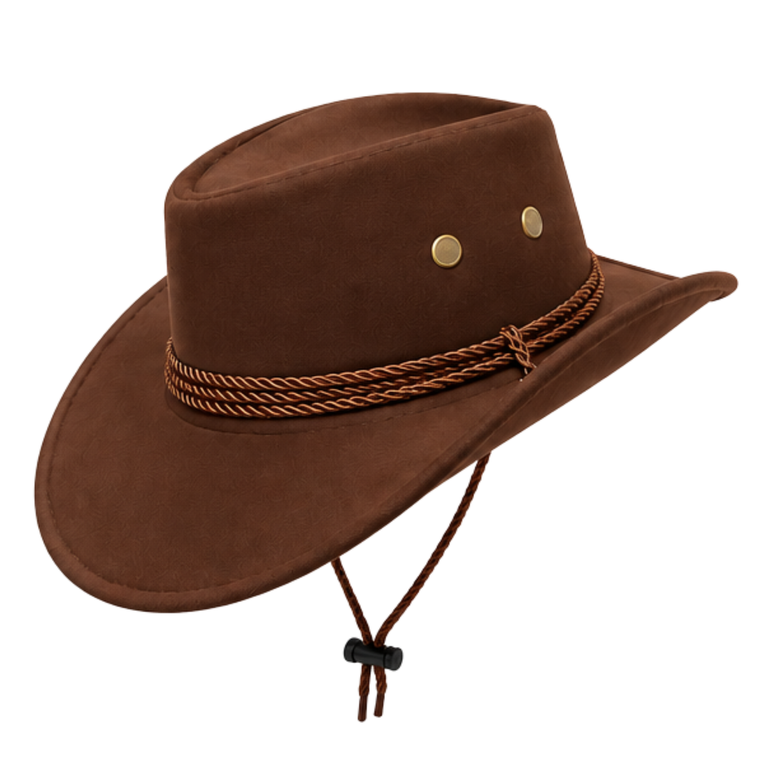 Dark Brown Suede Texas Cowboy Hat