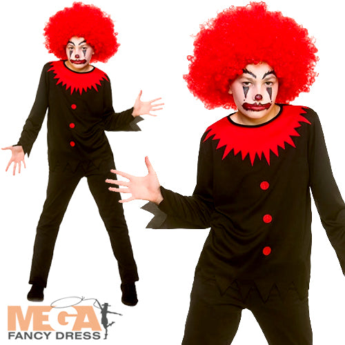 Boys Freaky Clown Halloween Costume Shirt