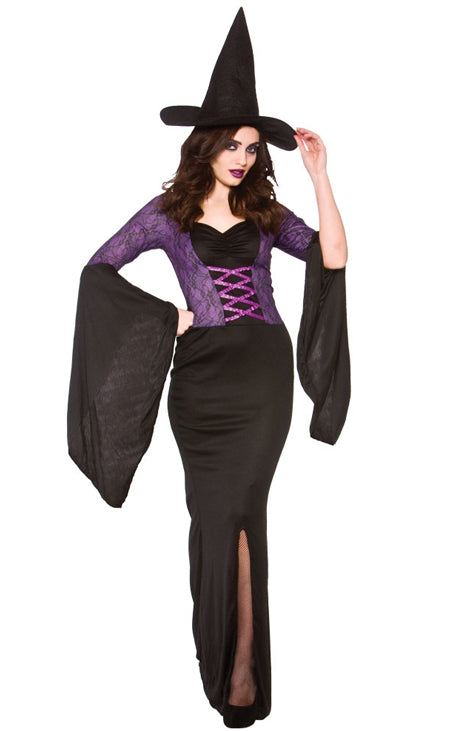 Ladies Halloween Alluring Wicked Witch Costume