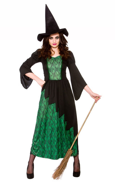 Ladies Halloween Sorcerous Witch Costume