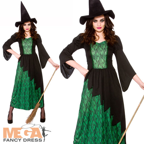 Ladies Halloween Sorcerous Witch Costume