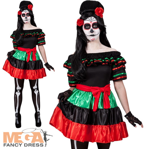 Ladies Day Of The Dead Mexican Halloween Costume