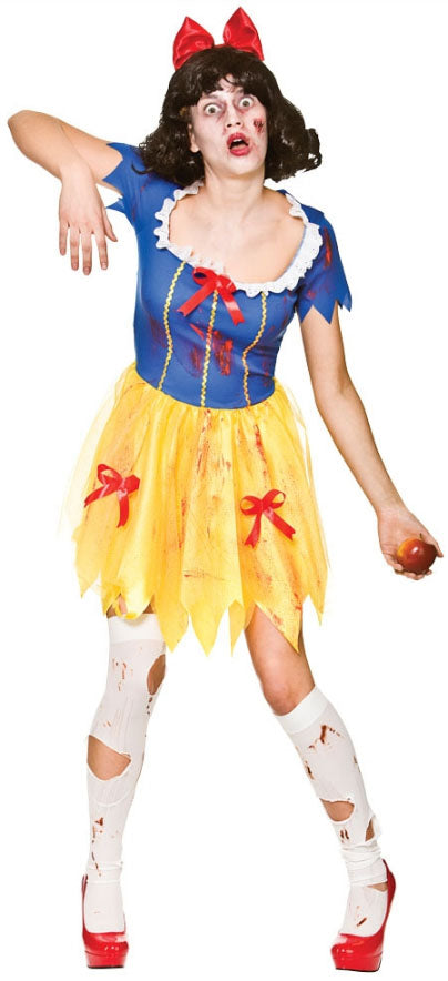 Ladies Halloween Fairytale Zombie Snow White Costume