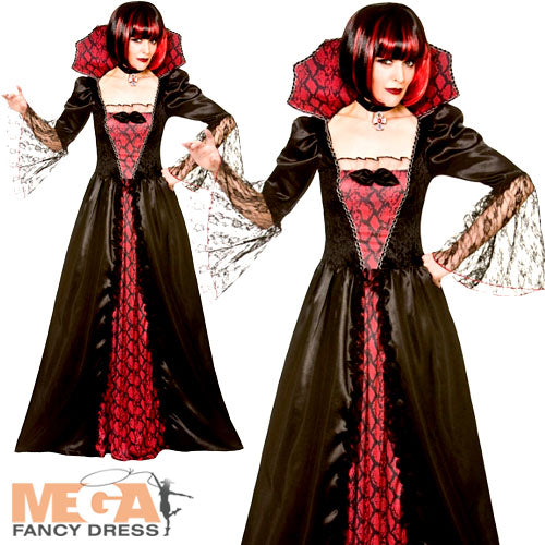 Ladies Gothic Halloween Vampire Costume