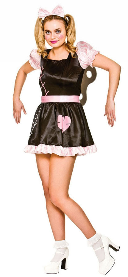 Ladies Halloween Cursed Wind Up Doll Costume
