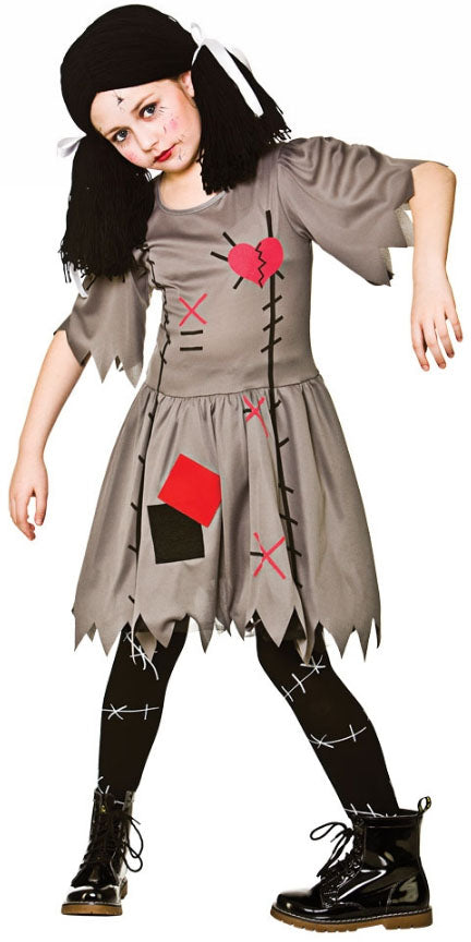 Girls Freaky Voodoo Doll Cursed Dolly Halloween Costume