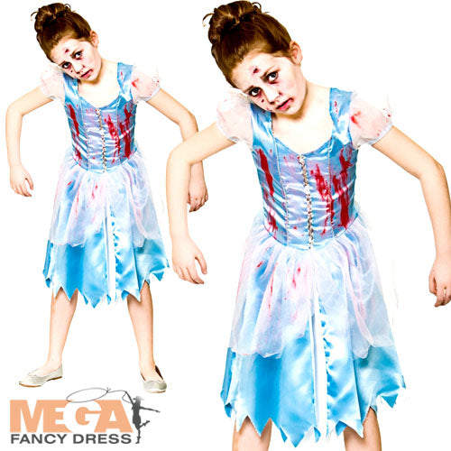 Girls Zombie Cinderella Fairy Tale Halloween Costume