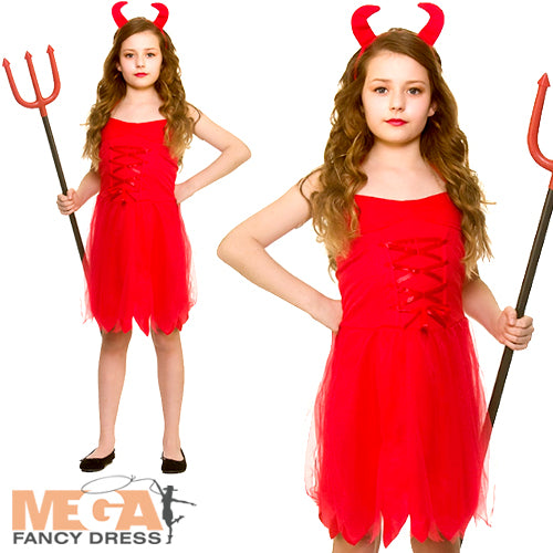Girls Little Devil Halloween Costume