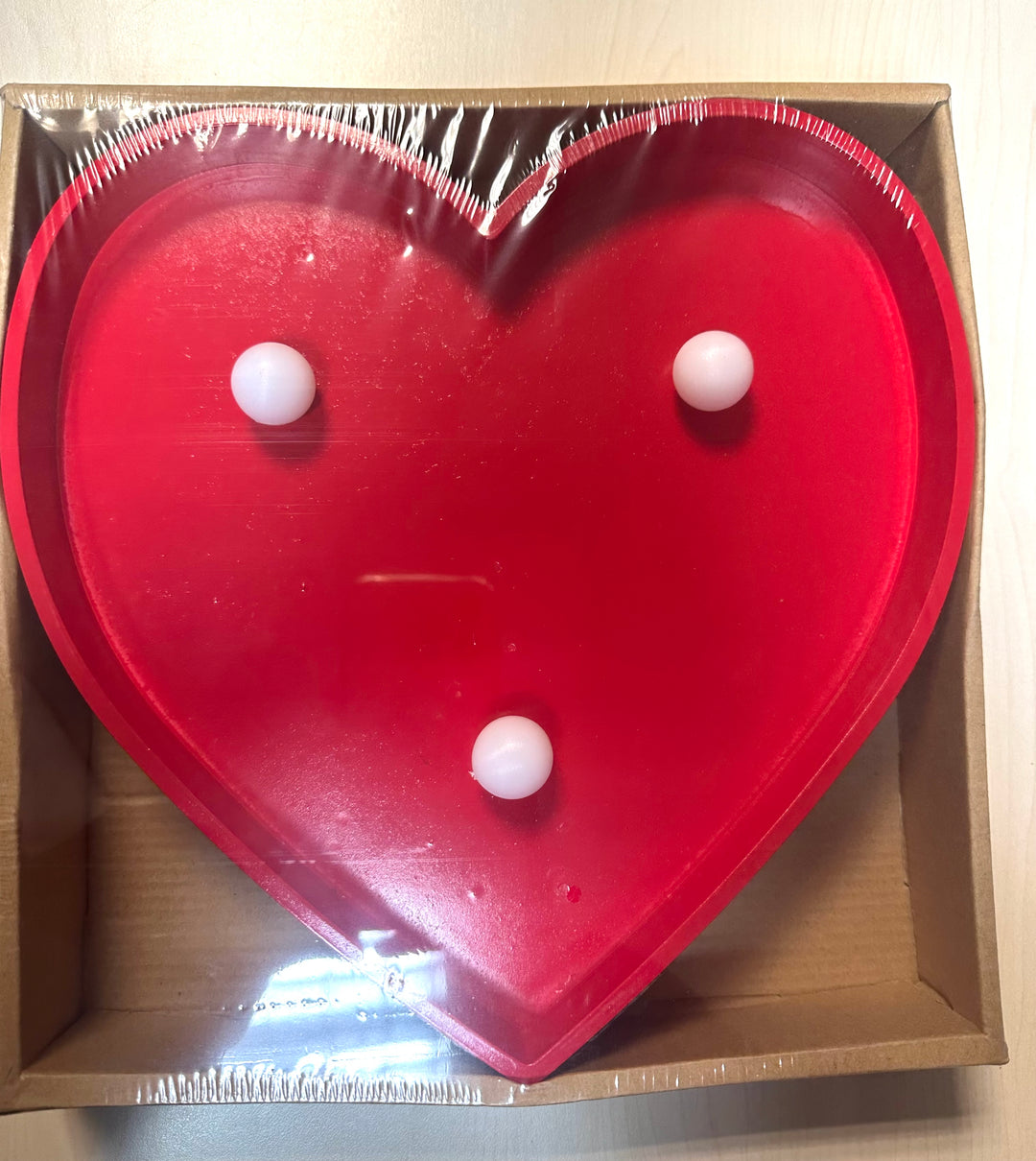 LED Light Up Letter Red Heart