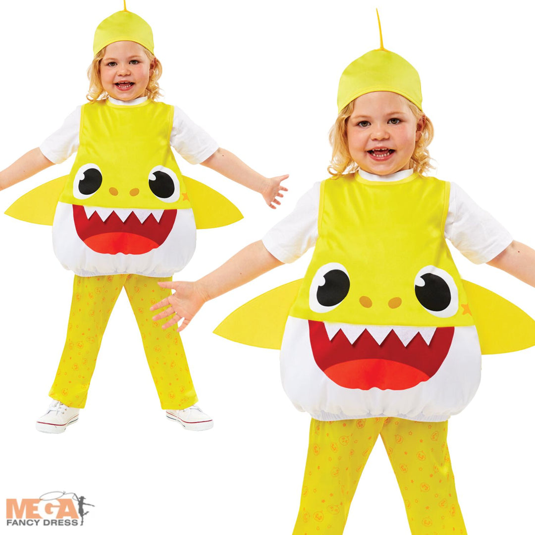 Licensed Kids Baby Shark Fancy Dress Costume