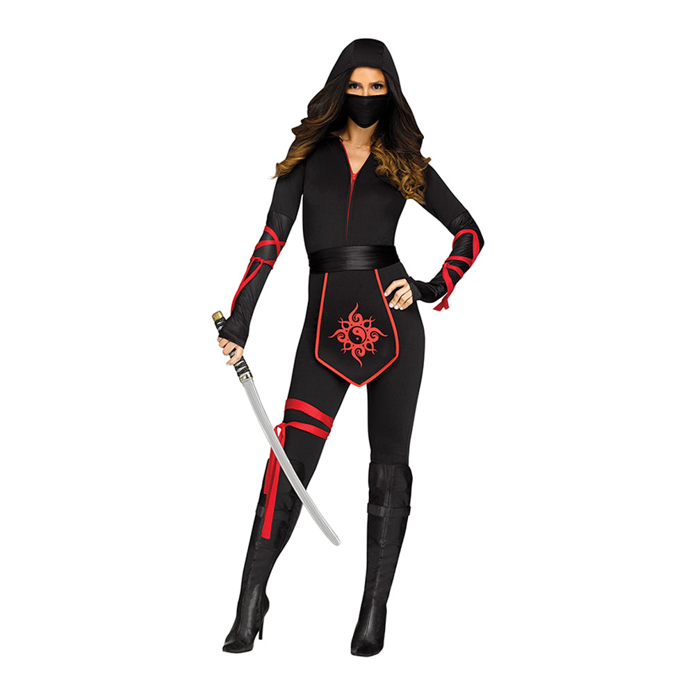 Ladies Sexy Ninja Warrior Adults Halloween Fancy Dress Costume