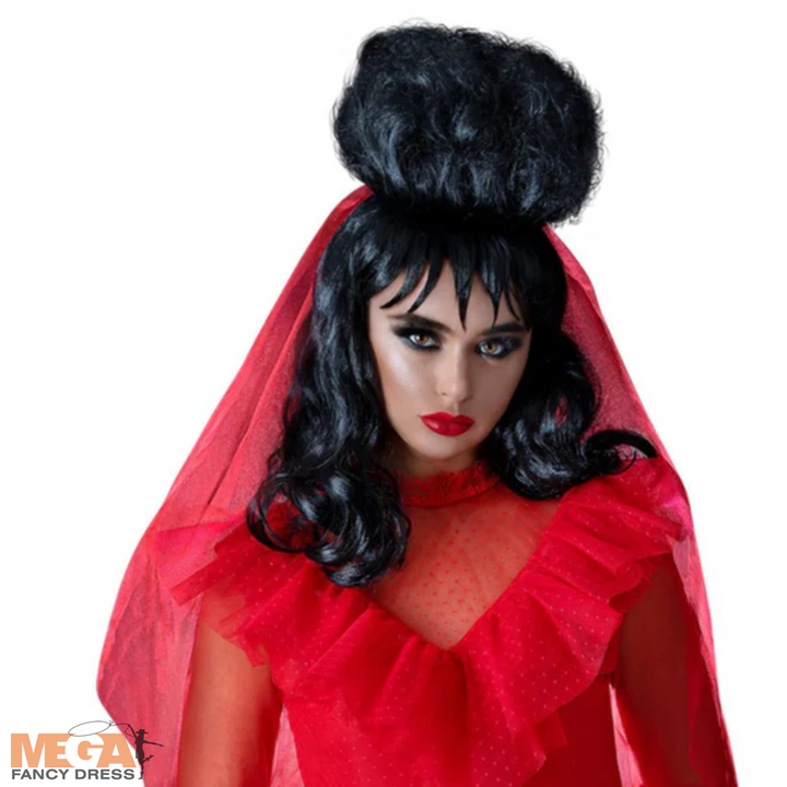 Officially Licensed Beetlejuice Lydia Deetz Halloween Horror Ladies Costume Wig