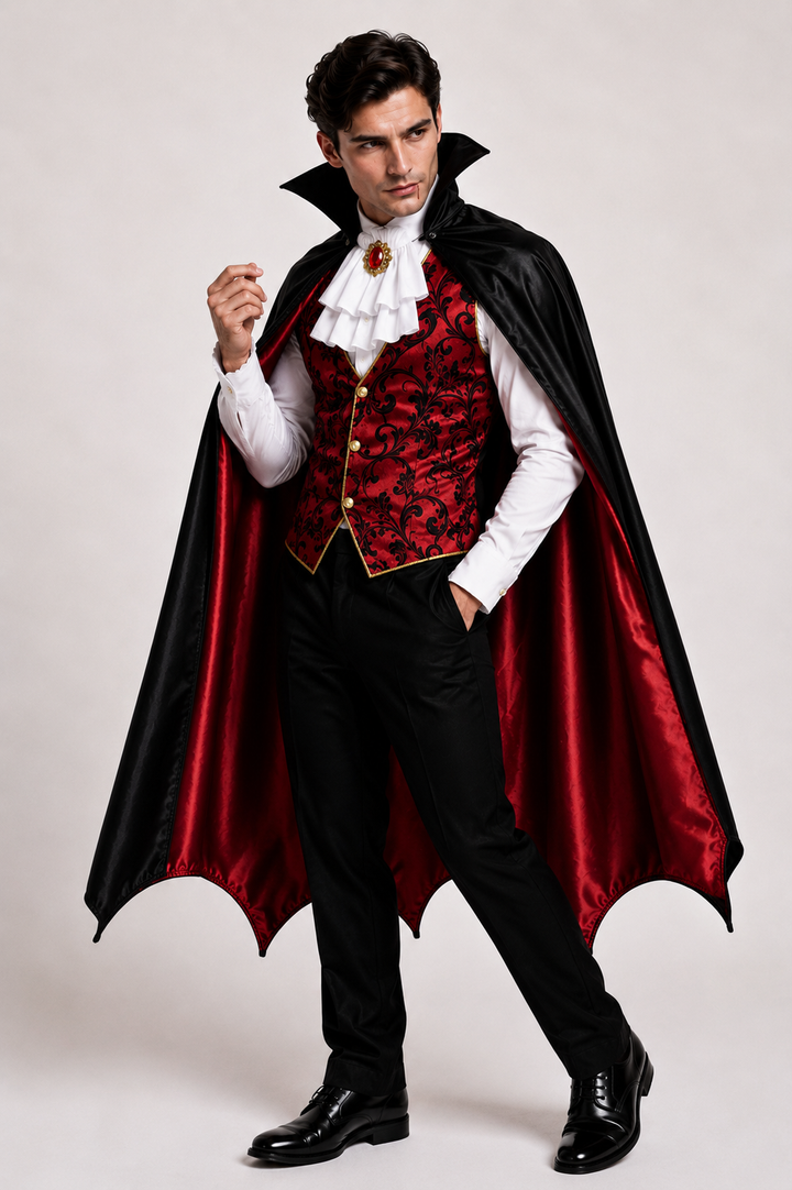 Mens Vampire Halloween Fancy Dress Costume